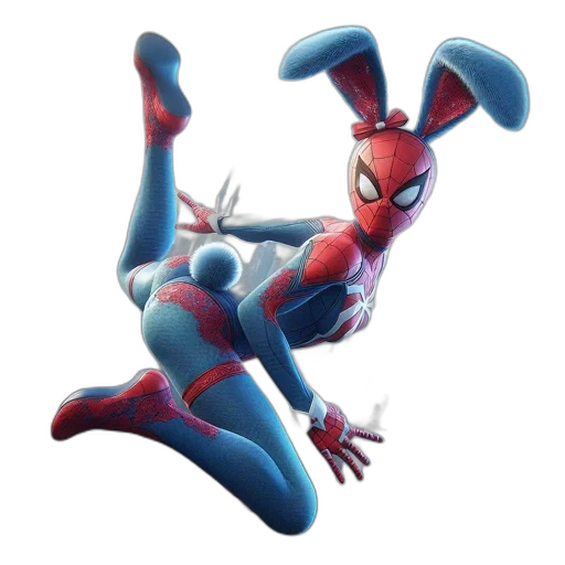 animal, creature, mask, concept art, comic book art, 3d render, pixel art, spider-man transparent PNG cut-out