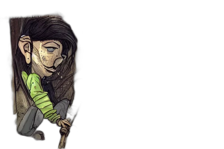 mask, staff, jacket, sword transparent PNG cut-out