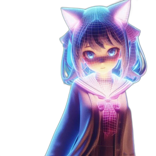 dress, mask, staff, robot, anime, 3d render, pixel art, concept art transparent PNG cut-out