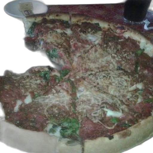 food, deep, dish, pizza, spinach, cheese, table, drink transparent PNG cut-out