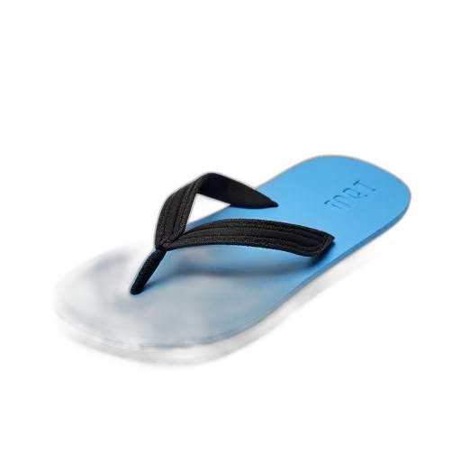 shoes, umbrella, weapon, sword, 3d render, blue, flip-flop, black transparent PNG cut-out