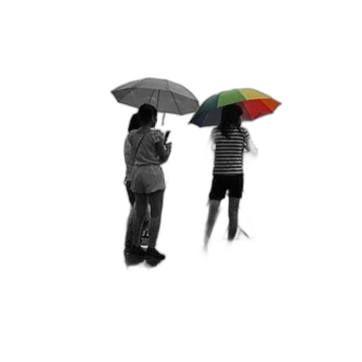 umbrella, hat, jacket, staff, 3d render, photorealistic, concept art, pixel art transparent PNG cut-out