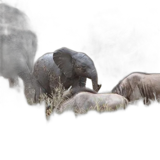 animal, creature, concept art, photorealistic, 3d render, fog, rain, forest transparent PNG cut-out