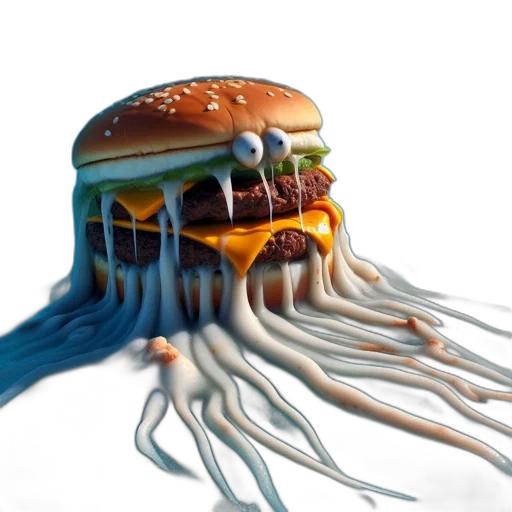 food, creature, hair, animal, 3d render, photorealistic, concept art, fantasy art transparent PNG cut-out