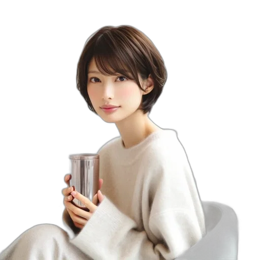 robot, dress, face, photorealistic, 3d render, anime, concept art, monochrome transparent PNG cut-out