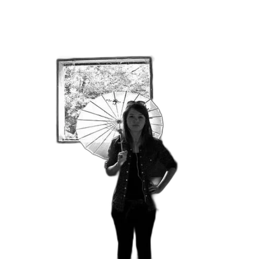 umbrella, staff, jacket, sword, cartoon, photorealistic, 3d render, pencil sketch transparent PNG cut-out