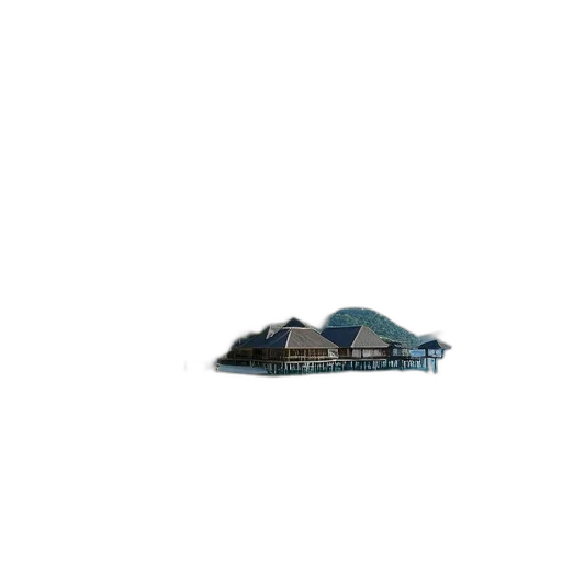 building, umbrella, hat, furniture, 3d render, concept art, pixel art, photorealistic transparent PNG cut-out