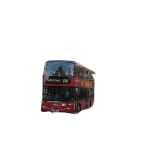staff, 3d render, photorealistic, pixel art, concept art, red, double-decker, bus transparent PNG cut-out