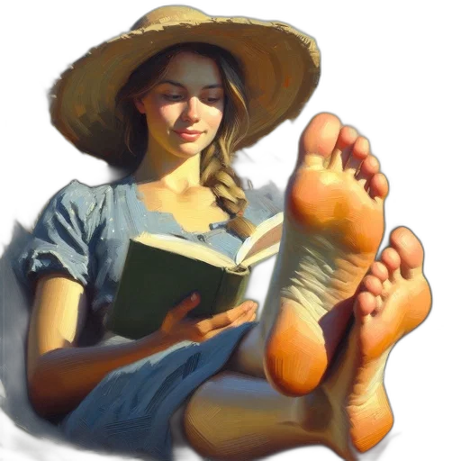 shoes, hat, face, oil painting, photorealistic, watercolor, fantasy art, beach transparent PNG cut-out