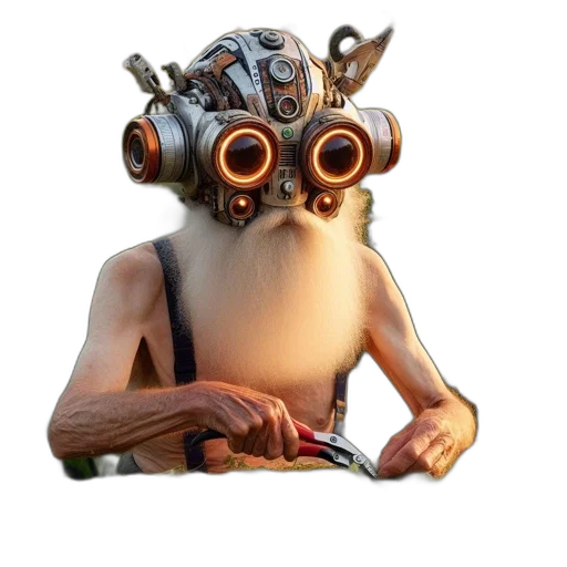 mask, robot, creature, animal, concept art, 3d render, fantasy art, cyberpunk transparent PNG cut-out