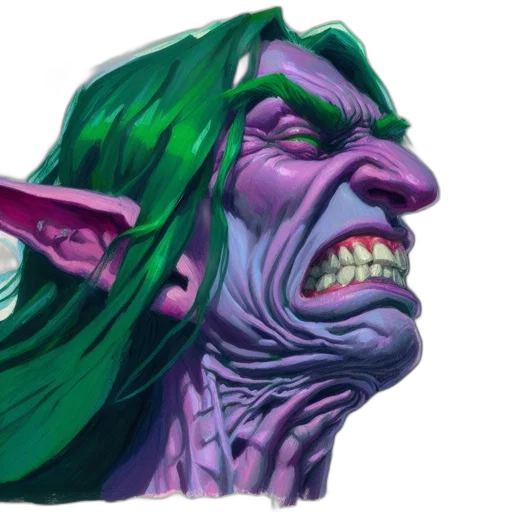 face, mask, creature, concept art, comic book art, fantasy art, 3d render, green transparent PNG cut-out