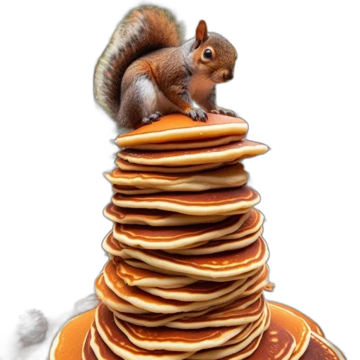 food, hat, animal, staff, concept art, 3d render, photorealistic, squirrel transparent PNG cut-out