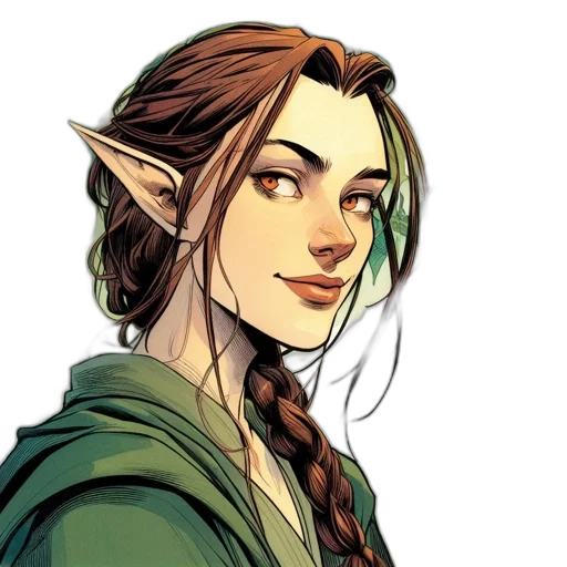 face, staff, fantasy art, concept art, pixel art, comic book art, green, earth tones transparent PNG cut-out