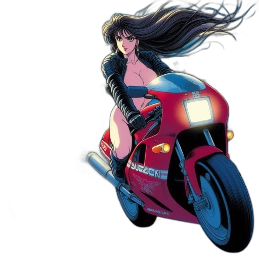 car, hair, comic book art, concept art, anime, cartoon, woman, black transparent PNG cut-out