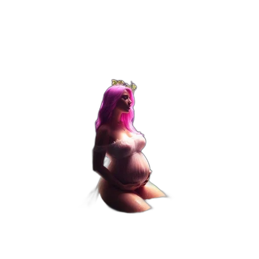 creature, dress, hair, animal, 3d render, concept art, pixel art, photorealistic transparent PNG cut-out