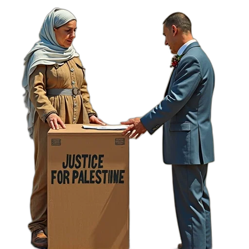 text, justice, palestine, against, image, person, casting, ballot transparent PNG cut-out