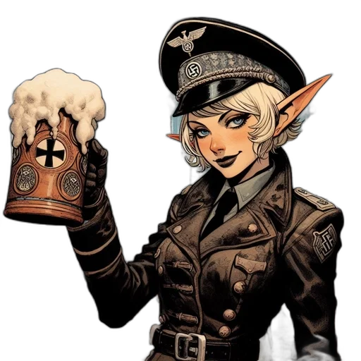 staff, hat, concept art, fantasy art, comic book art, cartoon, elfin, woman transparent PNG cut-out