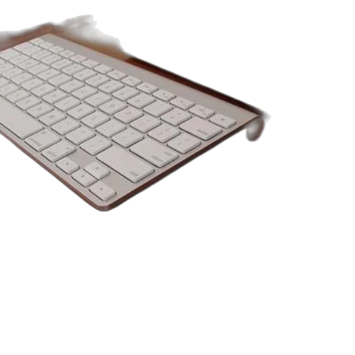 furniture, 3d render, white, apple, keyboard, mouse, sit, wooden transparent PNG cut-out