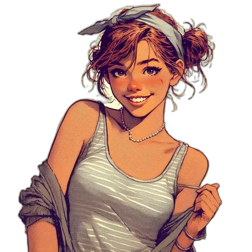 dress, face, staff, comic book art, concept art, cartoon, watercolor, pastel transparent PNG cut-out