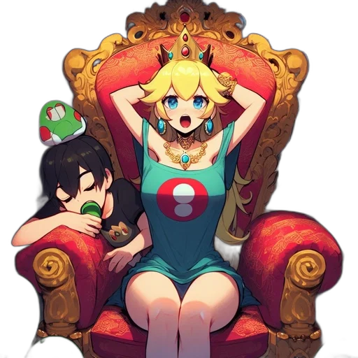 crown, dress, furniture, pixel art, anime, concept art, fantasy art, fire transparent PNG cut-out