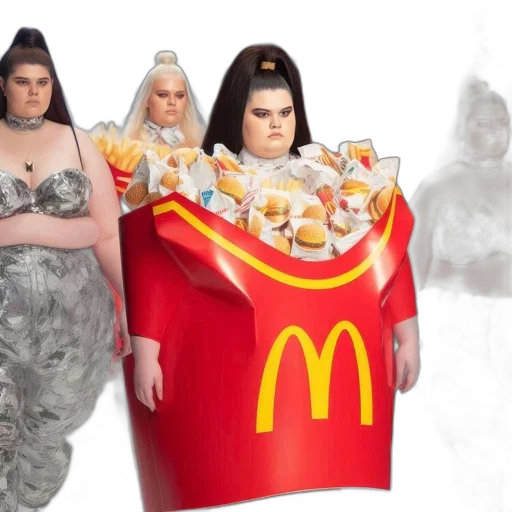 food, dress, creature, concept art, 3d render, fashion, show, unique transparent PNG cut-out