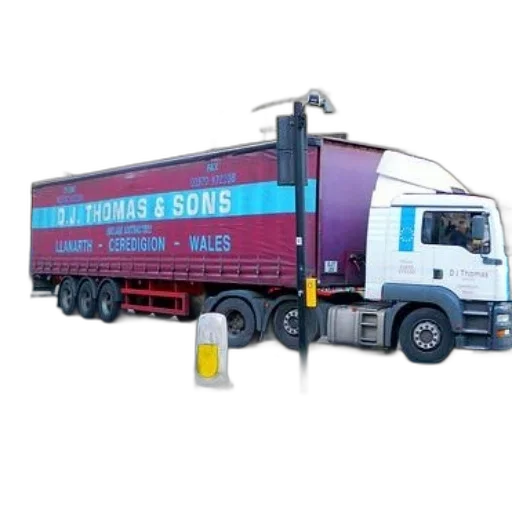 concept art, 3d render, large, truck, thomas, sons, written, parked transparent PNG cut-out
