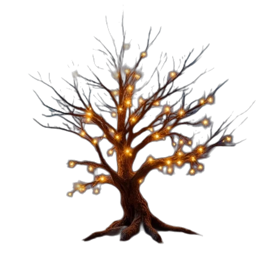 tree, crown, staff, hair, 3d render, concept art, photorealistic, pixel art transparent PNG cut-out