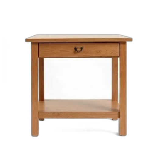 furniture, wooden, table, drawer, shelf, underneath, displayed, against transparent PNG cut-out