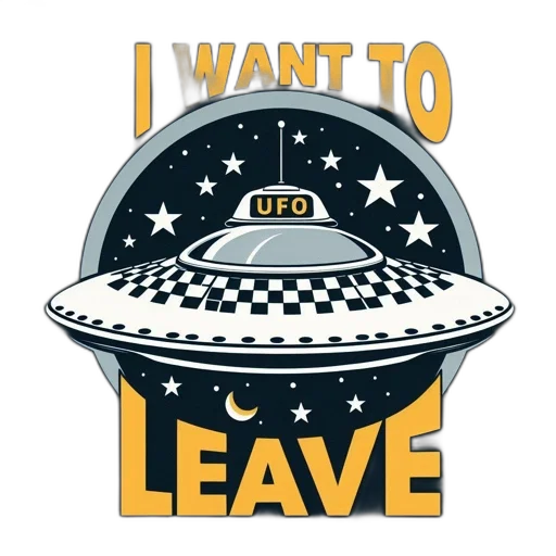 hat, pixel art, outer space, flying, saucer, checkered, pattern, stars transparent PNG cut-out