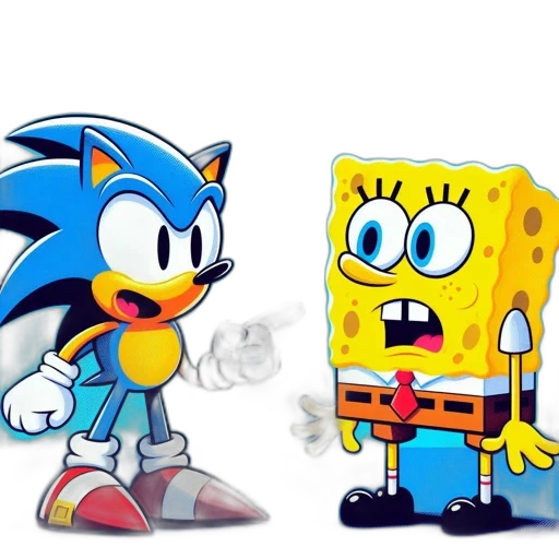 concept art, 3d render, pixel art, comic book art, blue, two, expressive, animated transparent PNG cut-out