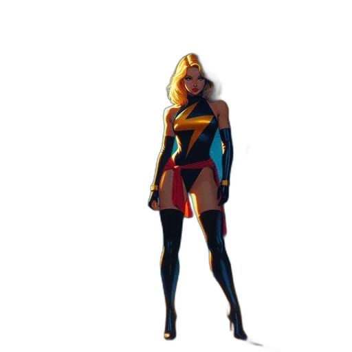 dress, concept art, comic book art, 3d render, fantasy art, colorful, dark, superheroine transparent PNG cut-out