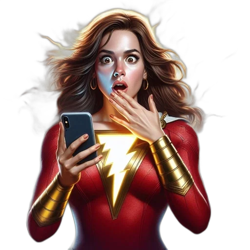 comic book art, concept art, fantasy art, photorealistic, neon lights, female, superhero, marvel transparent PNG cut-out