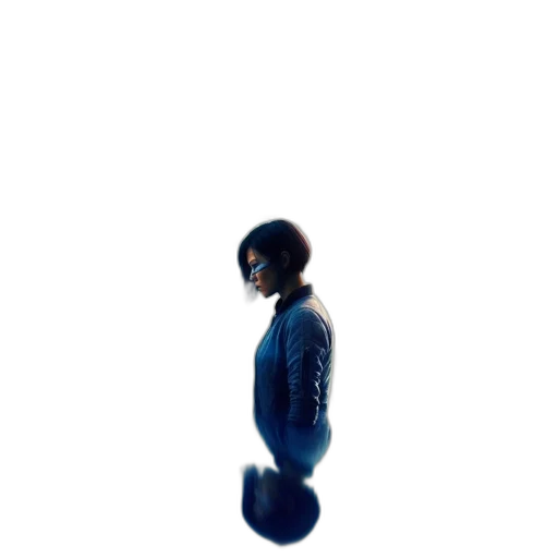 mask, robot, jacket, face, 3d render, concept art, pixel art, photorealistic transparent PNG cut-out