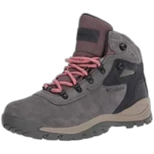 shoes, grey, pink, hiking, boot, columbia, logo, tongue transparent PNG cut-out