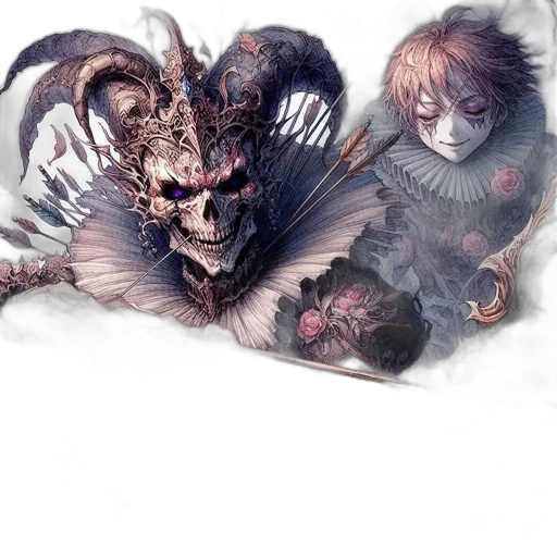 dragon, mask, creature, animal, fantasy art, concept art, comic book art, watercolor transparent PNG cut-out