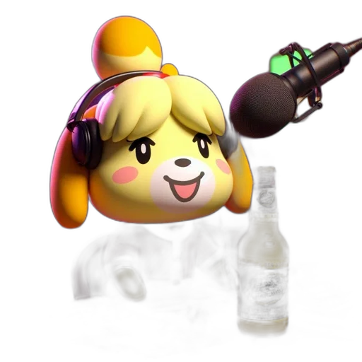 bottle, staff, weapon, animal, concept art, 3d render, vaporwave, pixel art transparent PNG cut-out