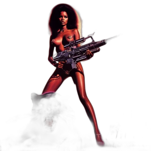 weapon, concept art, comic book art, pixel art, poster, fury, shadow, woman transparent PNG cut-out