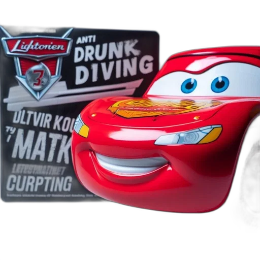 car, toy, model, lightning, mcqueen, featured, playful, pose transparent PNG cut-out