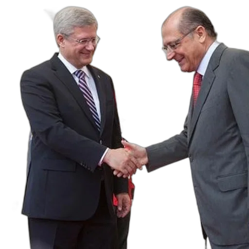 two, men, suits, shake, hands, outdoors, one, wearing transparent PNG cut-out