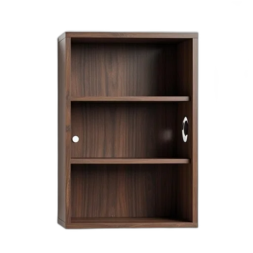 furniture, staff, 3d render, wooden, bookshelf, dark, finish, circular transparent PNG cut-out
