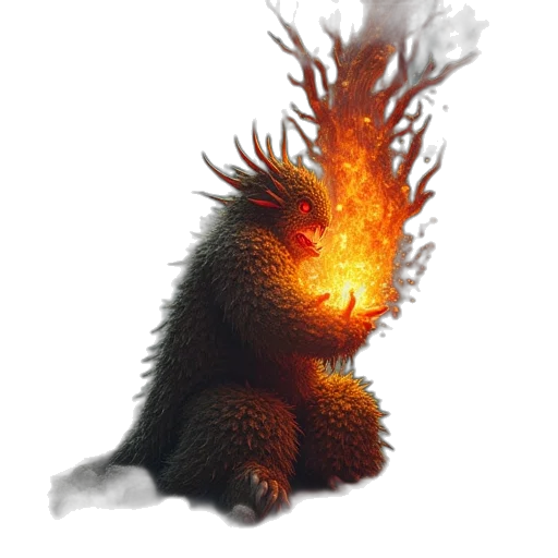 dragon, creature, animal, staff, concept art, fantasy art, pixel art, 3d render transparent PNG cut-out