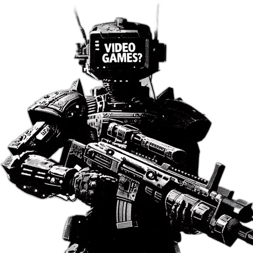 robot, weapon, staff, concept art, cyberpunk, 3d render, pixel art, outer space transparent PNG cut-out