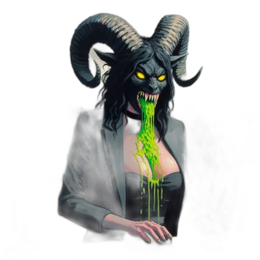 mask, creature, staff, concept art, fantasy art, pixel art, comic book art, green transparent PNG cut-out