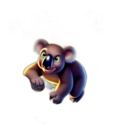 animal, creature, staff, concept art, 3d render, pixel art, fantasy art, vibrant transparent PNG cut-out
