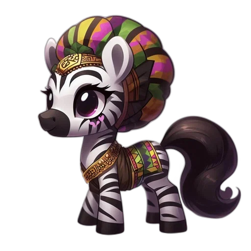 fantasy art, concept art, pixel art, cartoon, monochrome, artistically, rendered, zebra transparent PNG cut-out