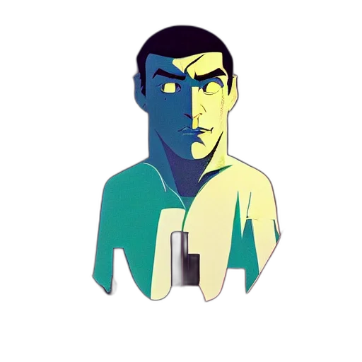 robot, face, staff, pixel art transparent PNG cut-out