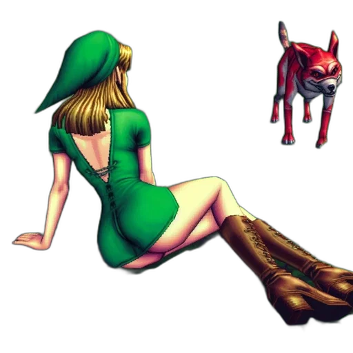 dress, creature, hat, animal, concept art, pixel art, fantasy art, 3d render transparent PNG cut-out