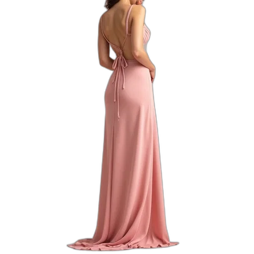 dress, earth tones, blush, pink transparent PNG cut-out