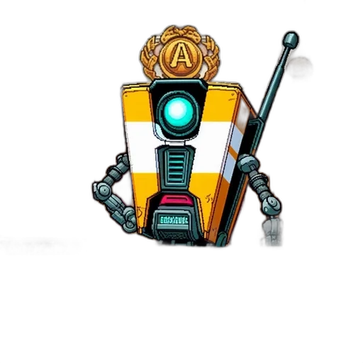robot, staff, weapon, sword, concept art, 3d render, pixel art, fantasy art transparent PNG cut-out