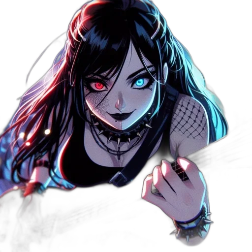 mask, face, comic book art, concept art, anime, fantasy art, neon lights, blue transparent PNG cut-out
